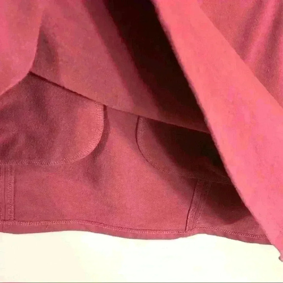 Susan Graver Weekend French Terry 3/4 Zip Long Sleeve Hooded Tunic Top Size M - Picture 9 of 16